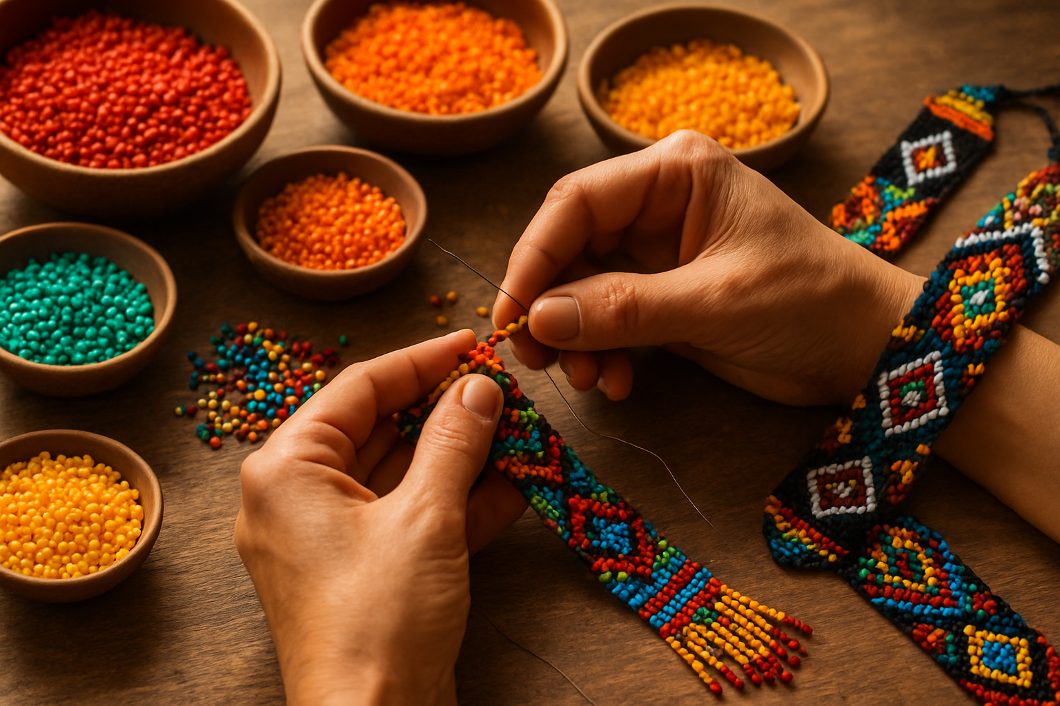 Boncuk takı yapımı